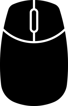 Big Computer Mouse Outline Svg File, Free Vectors File
